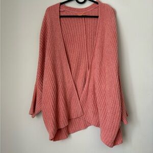 Barefoot Dreams Coral Women's Poncho cardigan, wrap, fuzzy, warm, US 1X